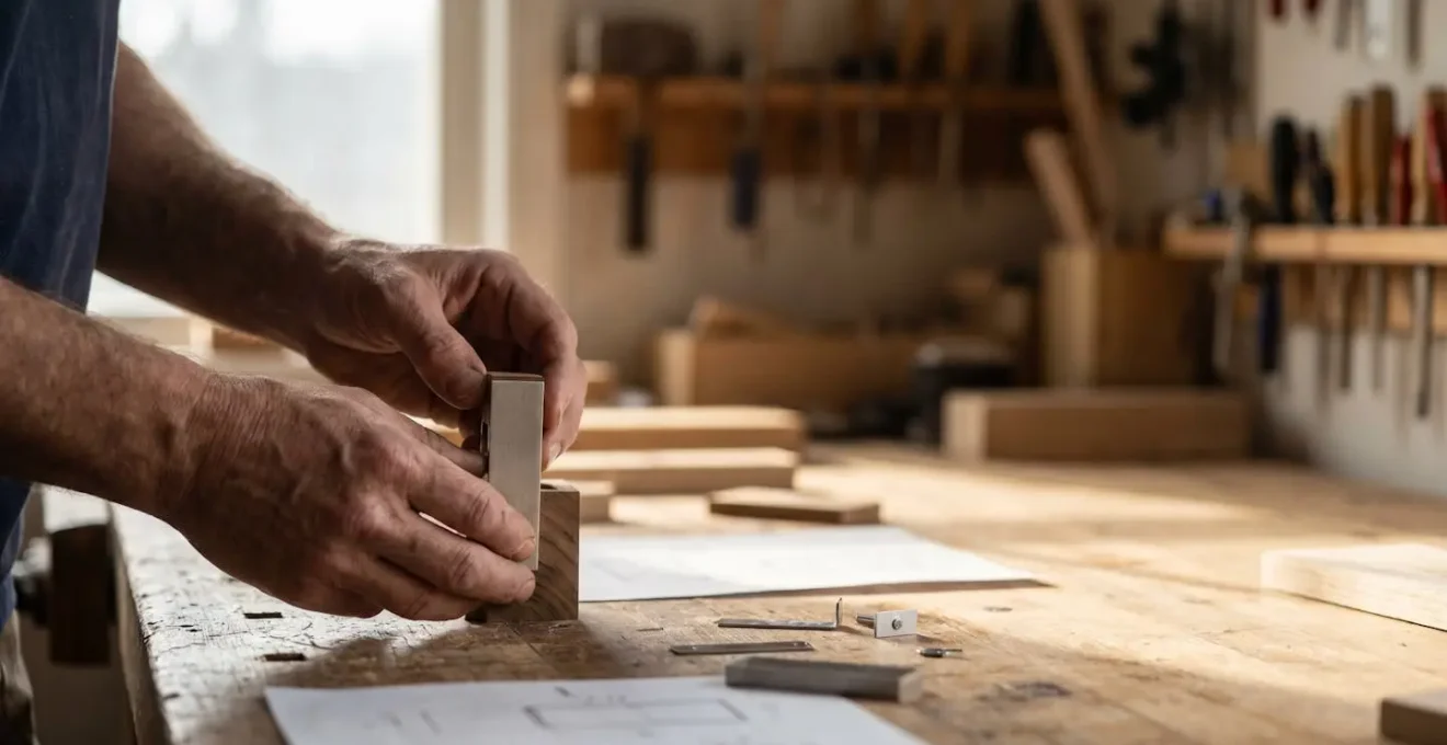 Entrepreneur travaillant sur un prototype dans un atelier de création au Canada